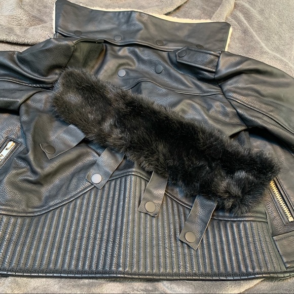 UNIF Avihater Faux Black Leather Jacket - Picture 14 of 15